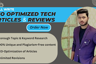 do SEO friendly tech blog writing and review articles