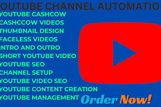 create and set up viral youtube channel automation, faceless and cash cow videos