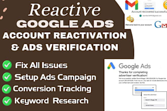 fix google ads advertiser verification and ads account reactive