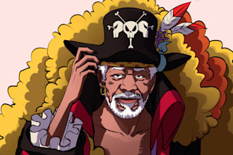 draw you as a onepiece character