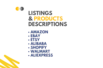 write ecommerce store listings and product descriptions