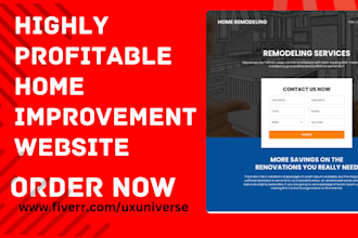 design home improvement website solar hvac plumbing handyman wordpress website