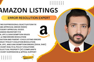 resolve amazon listing errors, fix fba stranded inventory and policy violation