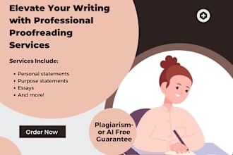 write edit or proofread personal and purpose statements or essay