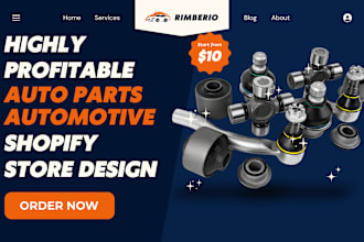 design profitable auto parts shopify store automotive store automobile store
