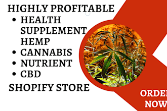 design health supplement hemp cannabis nutrient cbd shopify store website