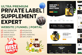 build private label website sarms store supplement store nutraceutical website