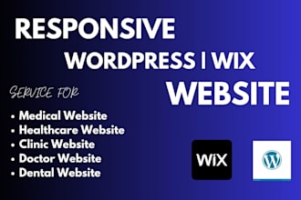 design high quality medical, healthcare, clinic, dental website design