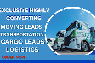 generate logistic cargo leads moving truck dispatch transport leads landing page