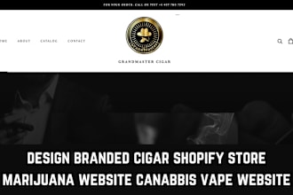 design branded cigar shopify store marijuana website canabbis vape website