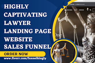 design lawyer landing page law firm website attorney sales funnel lawyer leads