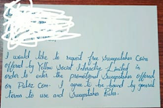 handwriting any letter cards you want with envelope for you