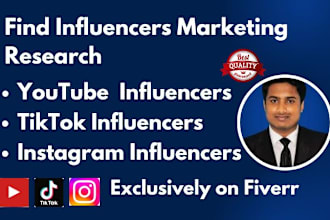 find instagram influencers, tiktok influencers, and youtube influencers list