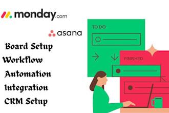 be your monday consultant,setup monday CRM project management boards, automation