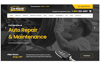 build car detailing website auto detailing website car repair detailing website
