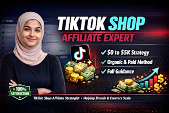 help you in tiktok shop affiliate marketing and manage tiktok shop