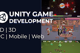 develop a 2d or 3d game in unity engine