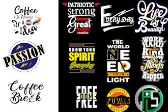do awsome custom typographic tshirt design
