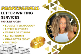 write apology letter, love, birthday wish, heartfelt, court character letter