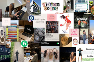 design a clean, aesthetic and personalized vision board