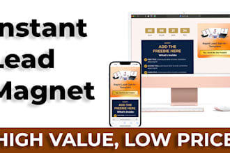 provide a premium rapid lead optin template for your kajabi