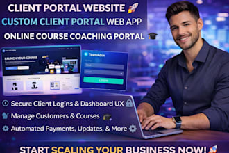 client portal website custom client portal web app online course coaching portal