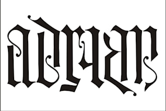 create spesial ambigram from two different words
