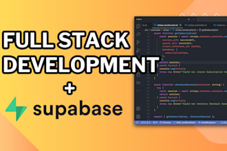 be your full stack supabase, reactjs, nextjs developer