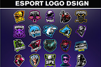 design gaming esports and letter gaming logo designs