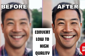 enhance, unblur, restore and upscale your low quality photos