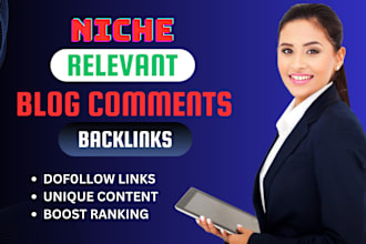 create manaul niche relevant blog comments backlinks