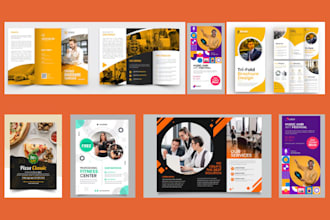 design pamphlet, rollup banner, bifold digital brochure and trifold PDF brochure