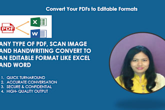 convert pdf file to excel and scanned image to excel