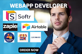 build responsive webapp with airtable database, softr, airtable automation