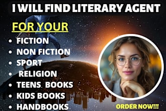 find literary agent for fiction non fiction sport religion teens and kids books