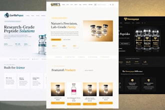 develop fda compliant research peptide website with processor