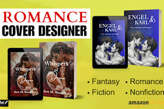 create stunny romance book cover design