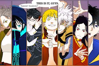 create custom comic and manga art illustrations for you