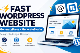 design fast wordpress website using generatepress and generateblocks