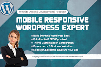 build wordpress elementor site and ecommerce store