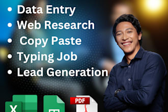 be VA, data entry, lead generation, copy paste, web research