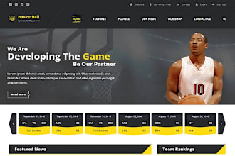 design a sports website, sports club website
