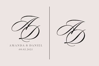 design a monogram logo for your wedding