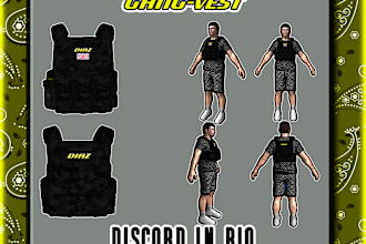 create custom clothing packs for gangs and business for fivem