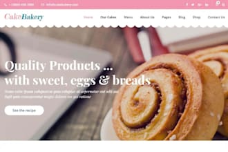 design cake shopify store ice cream cookies pastries store baked food website