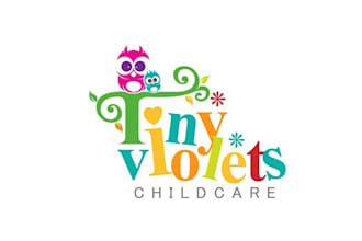 design serious beautiful childcare logo