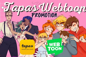 promote and expose webtoon, comic book, novel, tapas to real reader