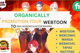 do webcomic promotion, webtoon tapas, manga, comic promotion