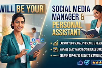 be your social media manager and personal assistant