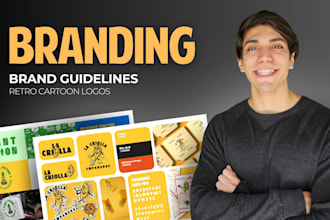 do retro cartoon brand guidelines and vintage cartoon logo design